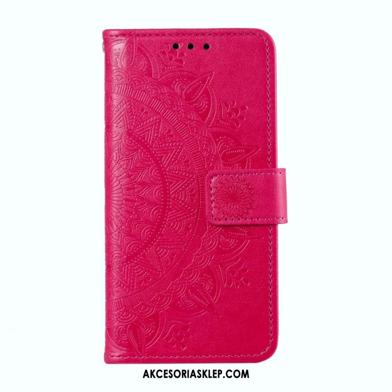 Etui Folio Do Xiaomi Redmi Note 13 Pro 5g Mandala Słońce Z Paskiem