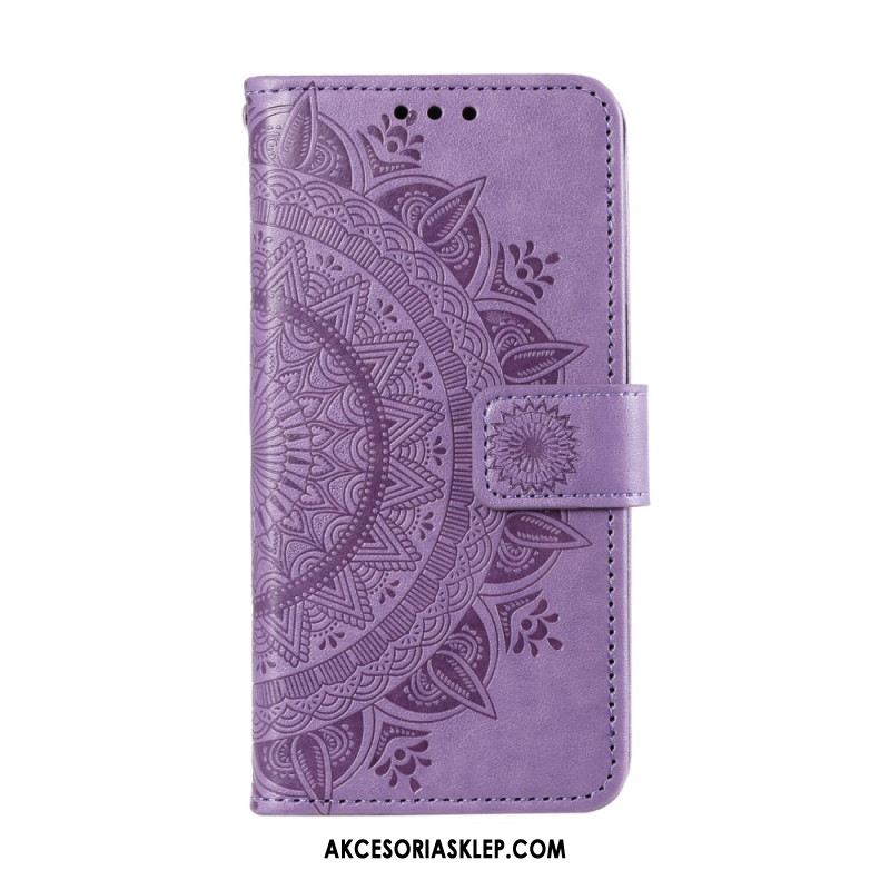 Etui Folio Do Xiaomi Redmi Note 13 Pro 5g Mandala Słońce Z Paskiem