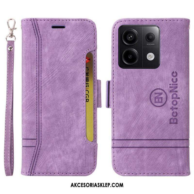 Etui Folio Do Xiaomi Redmi Note 13 Pro 5g Skórzany Styl Betopnice
