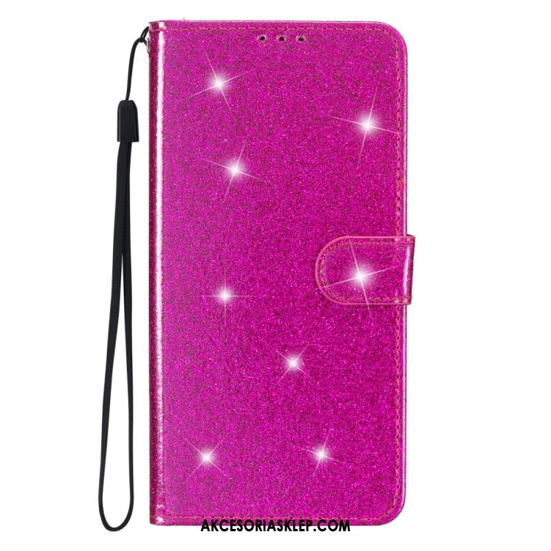 Etui Folio Google Pixel 8 Cekiny Z Paskami
