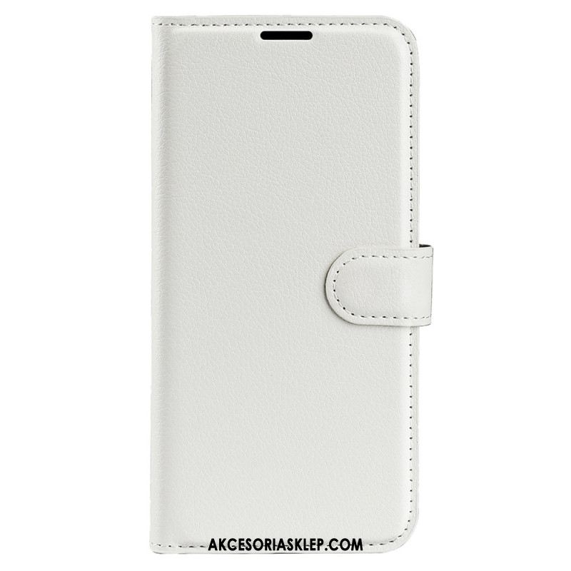 Etui Folio Google Pixel 8 Pro Klasyczna Skóra Liczi Etui Ochronne
