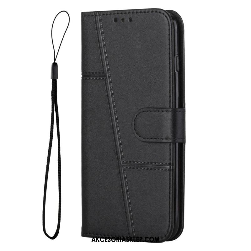 Etui Folio Google Pixel 8a Tekstura Łydki Z Paskami