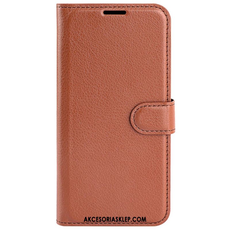 Etui Folio Huawei Pura 70 Klasyczna Sztuczna Skóra Litchi