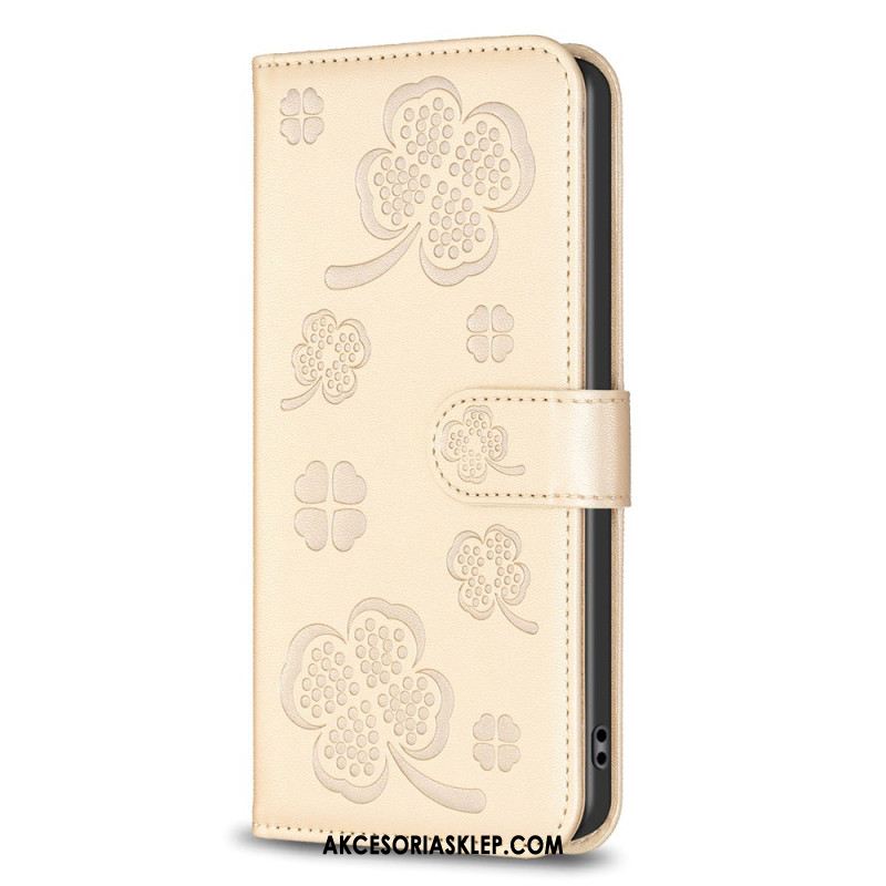 Etui Folio Oppo A98 5g Koniczyny Etui Ochronne