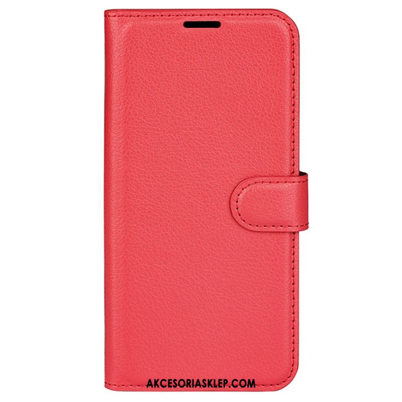Etui Folio Oppo Reno 12f 5g Klasyczna Sztuczna Skóra Litchi Etui Ochronne