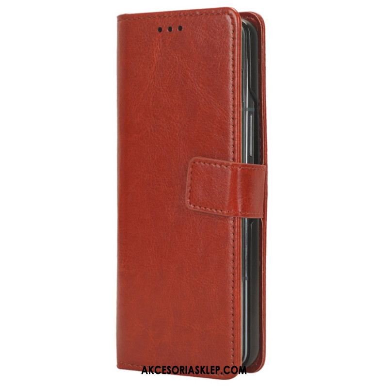 Etui Folio Samsung Galaxy Z Fold 6 Błyszcząca Sztuczna Skóra Etui Ochronne