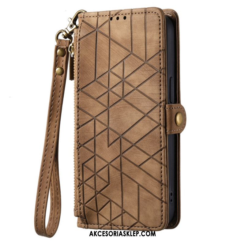 Etui Folio Sony Xperia 1 Vi Portfel Ze Wzorem Geometrycznym Etui Ochronne