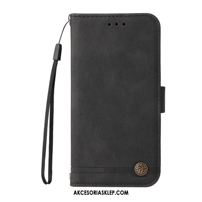 Etui Folio Xiaomi 14t Pro Efekt Nitowanego Zamszu Etui Ochronne