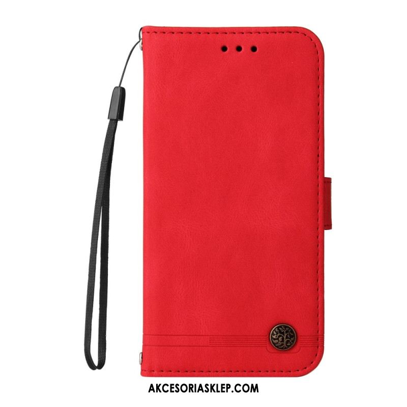 Etui Folio Xiaomi 14t Pro Efekt Nitowanego Zamszu Etui Ochronne