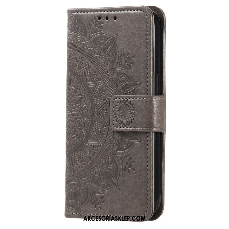 Etui Folio Xiaomi Redmi Note 13 Pro Plus 5g Mandala Słońce Z Paskiem Etui Ochronne