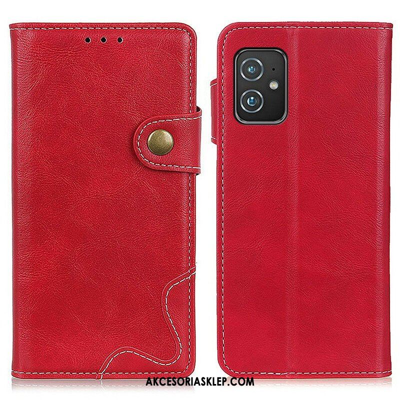 Etui Folio do Asus Zenfone 8 Artystyczny Guzik Do Szycia