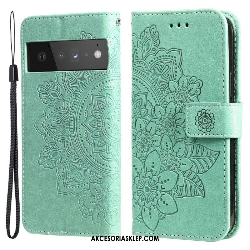 Etui Folio do Google Pixel 6 Pro Kwiatowa Mandala