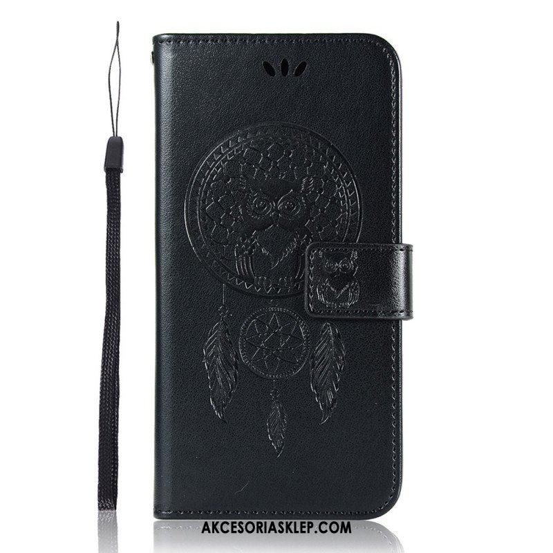 Etui Folio do Google Pixel 6 Pro Sowa Łapacz Snów Z Efektem Skóry
