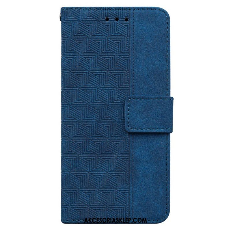 Etui Folio do Google Pixel 6A z Łańcuch Seria Tkanych Pasków