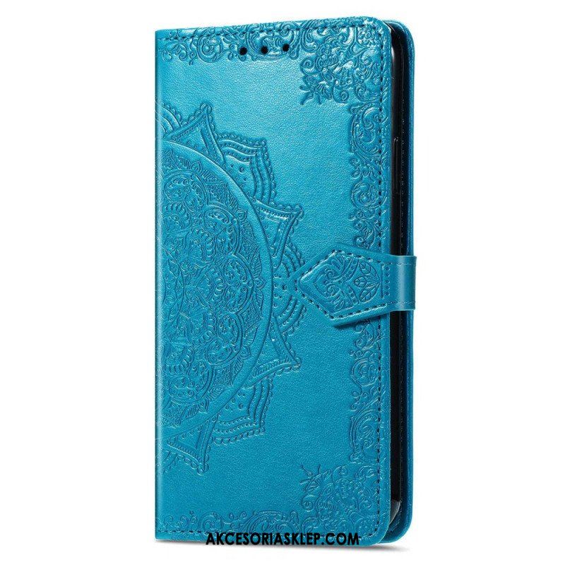 Etui Folio do Google Pixel 7 z Łańcuch Mandala W Stylu Retro Z Paskami