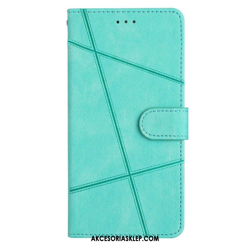 Etui Folio do Google Pixel 7A z Łańcuch Pasiaste Geometryczne Linie