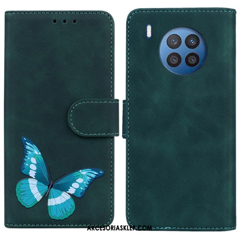 Etui Folio do Honor 50 Lite Motyl Dotykający Skóry