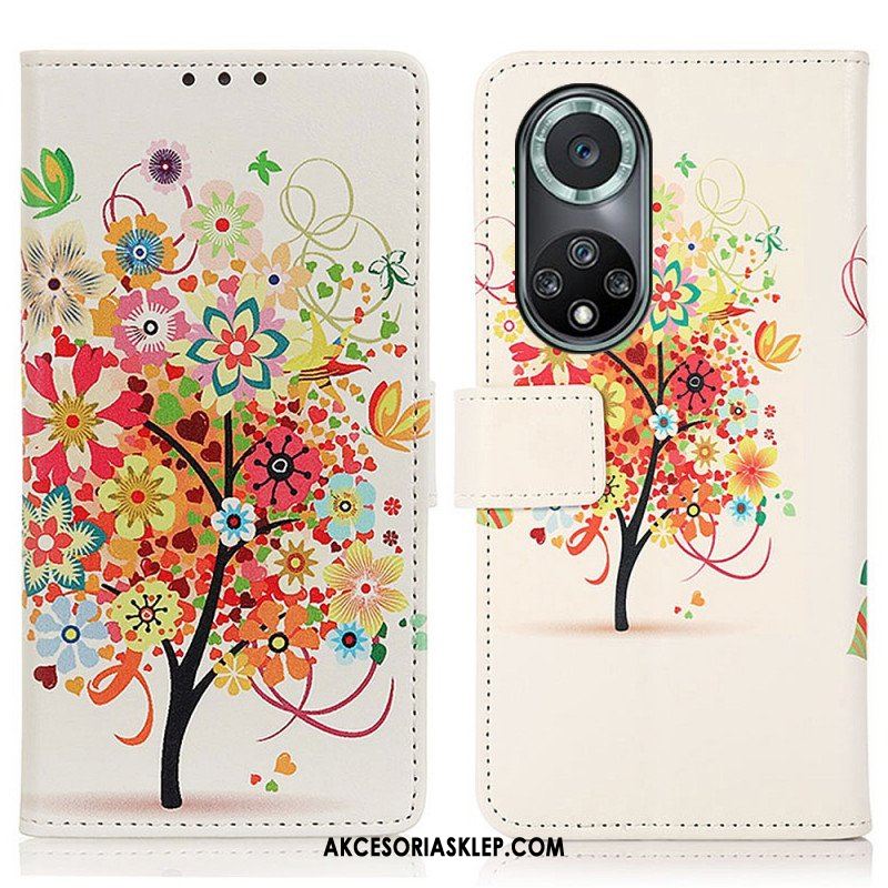 Etui Folio do Honor 50 Pro Pro Flower Tree