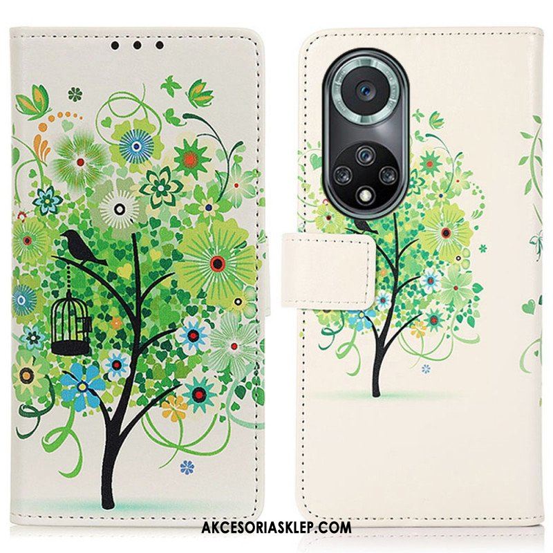 Etui Folio do Honor 50 Pro Pro Flower Tree