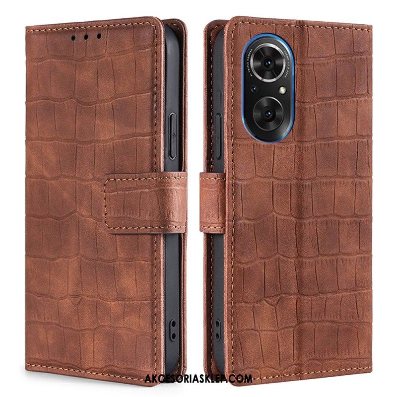 Etui Folio do Honor 50 SE Klasyczny Krokodyl