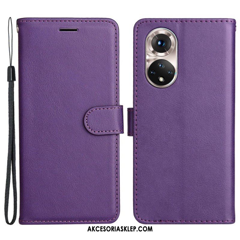 Etui Folio do Honor 50 z Łańcuch Efekt Skórzanego Paska