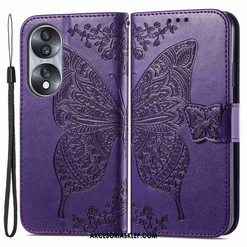 Etui Folio do Honor 70 Barokowy Motyl