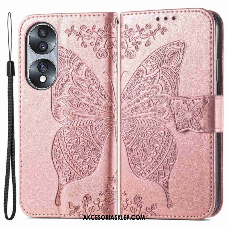 Etui Folio do Honor 70 Barokowy Motyl