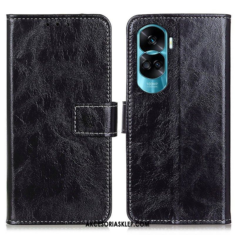 Etui Folio do Honor 90 Lite Lakierowane Z Widocznymi Szwami