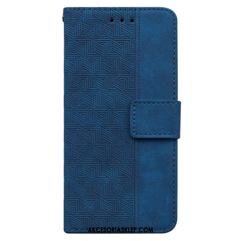 Etui Folio do Honor 90 z Łańcuch Tkany Wzór Na Ramiączkach