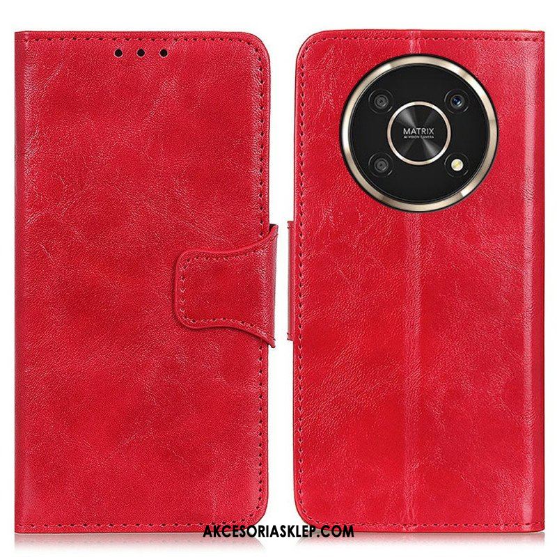 Etui Folio do Honor Magic 4 Lite 5G Skórzany Futerał Klapa Magnetyczna Tekstury
