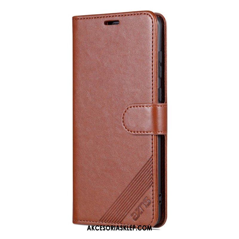 Etui Folio do Huawei Mate 50 Pro Efekt Skóry Azns