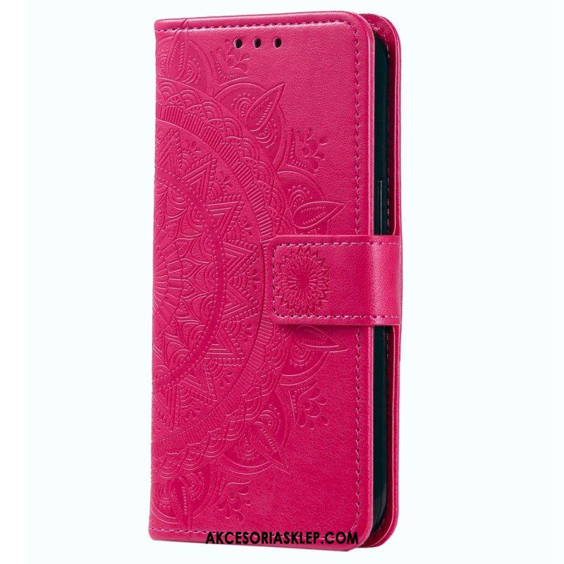 Etui Folio do Huawei Mate 50 Pro Mandala Sun Ze Smyczą