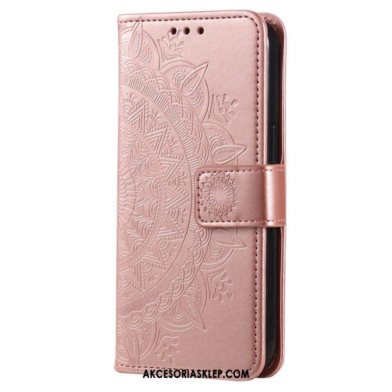 Etui Folio do Huawei Mate 50 Pro Mandala Sun Ze Smyczą