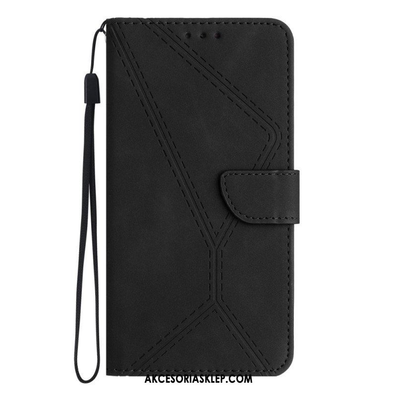 Etui Folio do Huawei P60 Pro Linia Z Efektem Skóry