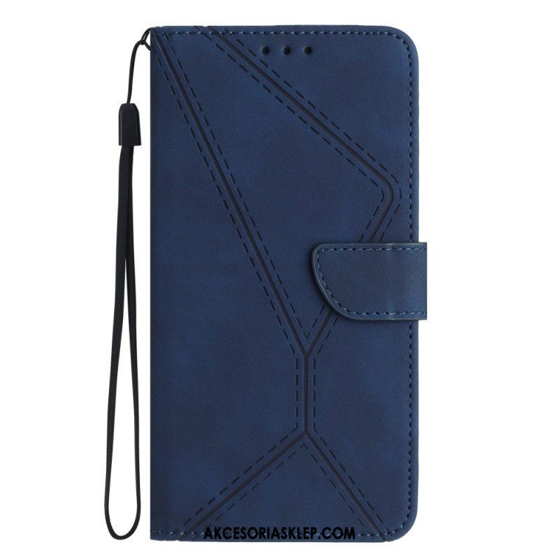 Etui Folio do Huawei P60 Pro Linia Z Efektem Skóry