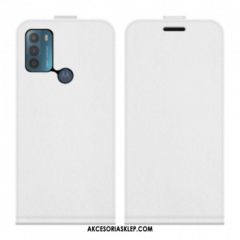 Etui Folio do Moto G50 Skórzany Futerał Pionowy Efekt Skóry Z Klapką