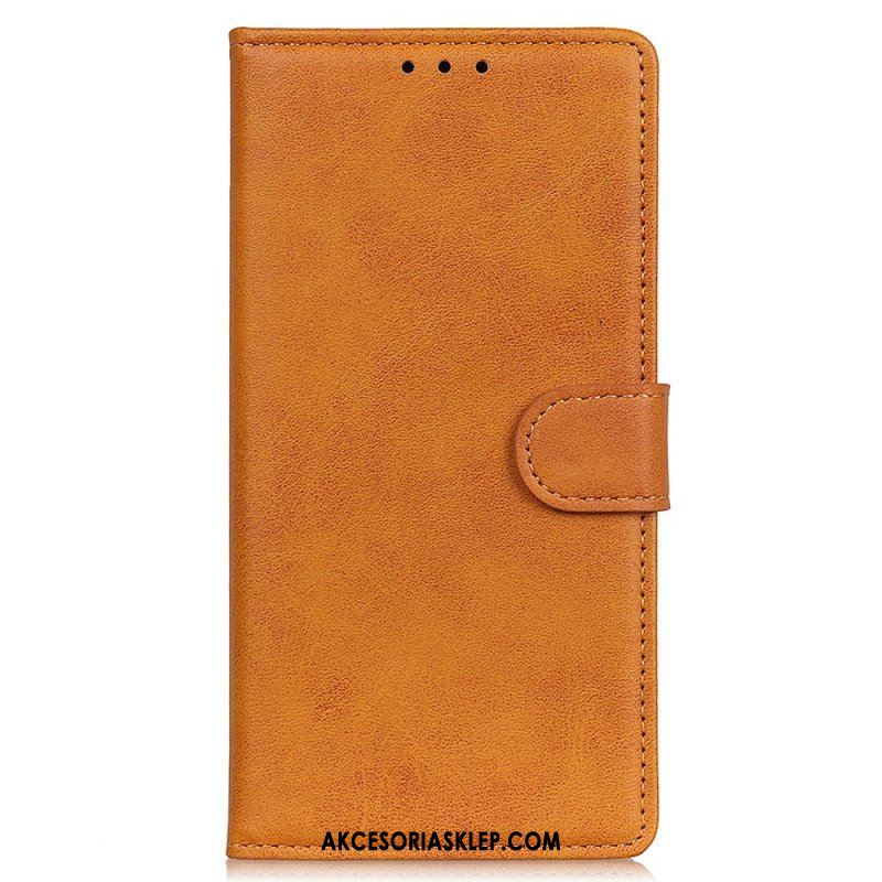 Etui Folio do Moto G71 5G Retro Matowy Efekt Skóry