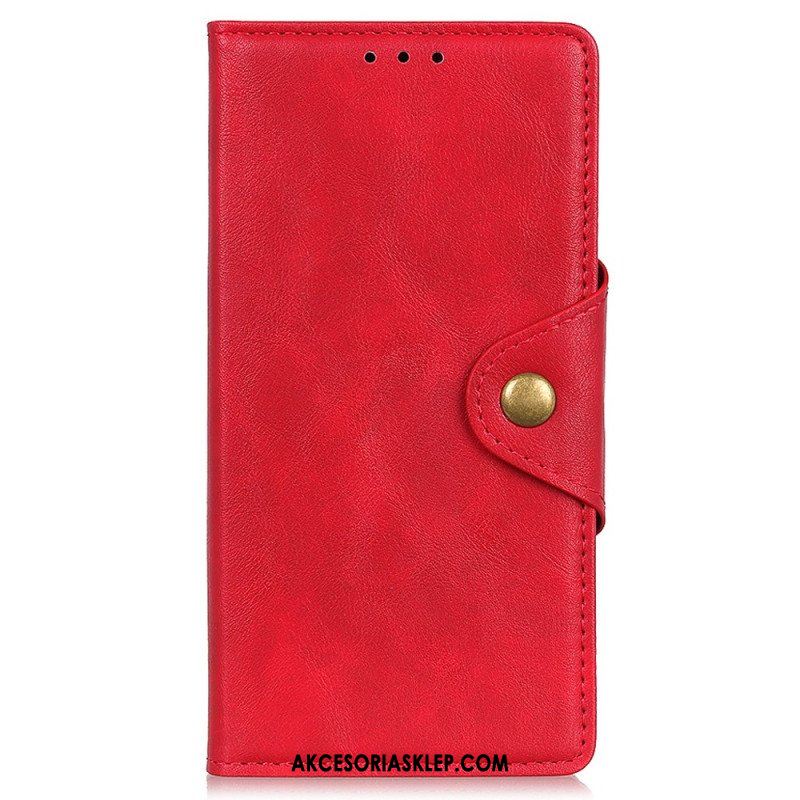 Etui Folio do Moto G73 5G Przycisk Magnetyczny