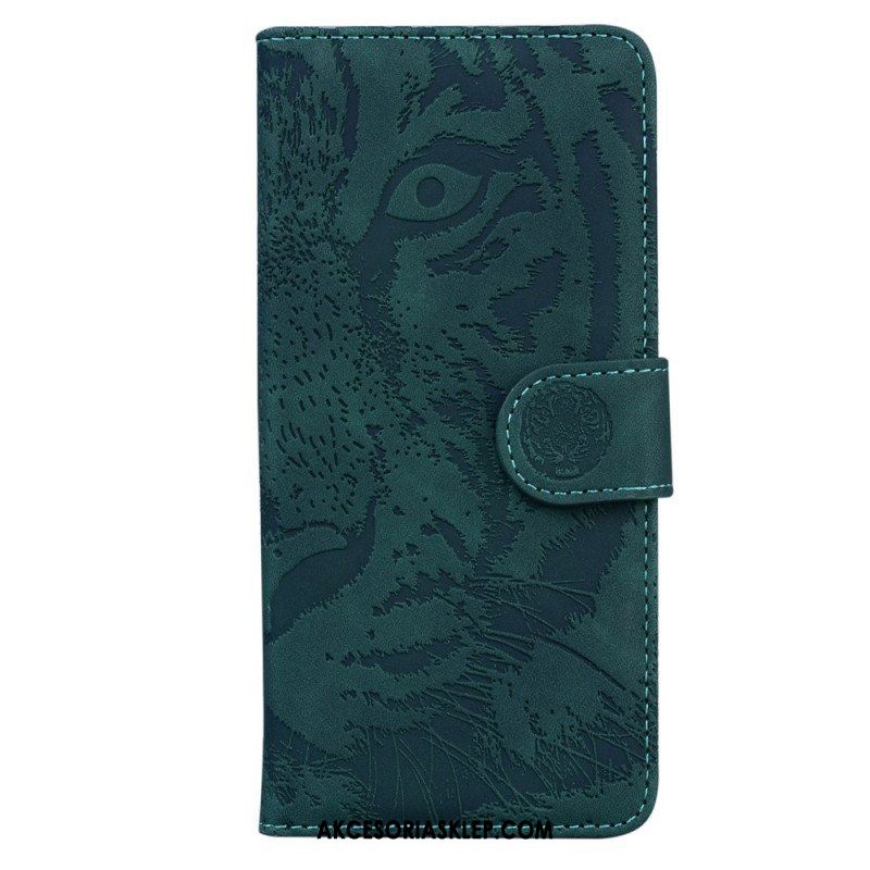 Etui Folio do Moto G73 5G Ślad Tygrysa