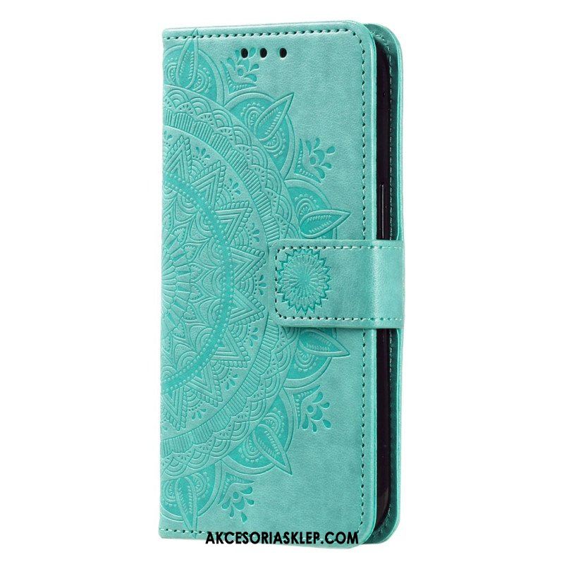 Etui Folio do Motorola Edge 40 Pro Mandala Sun Ze Smyczą