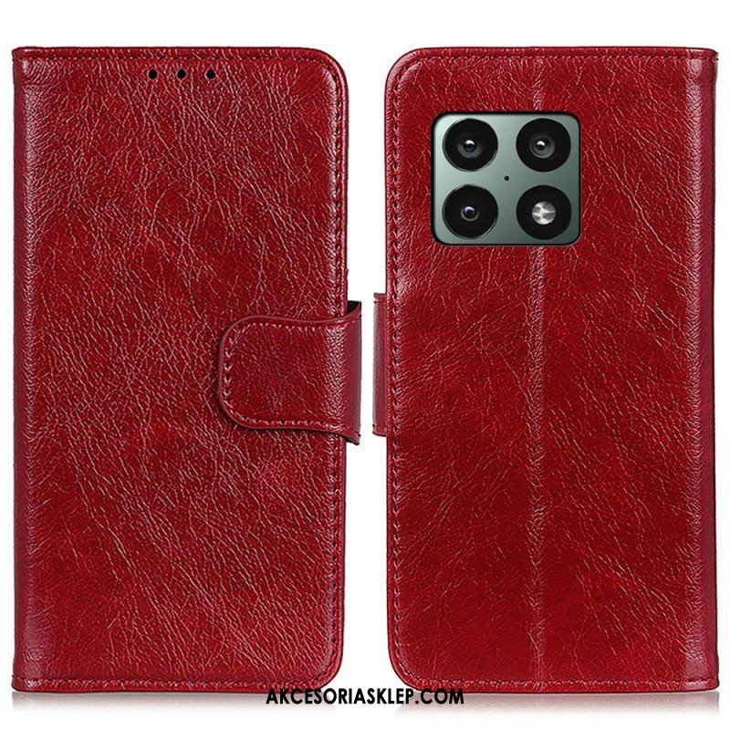 Etui Folio do OnePlus 10 Pro 5G Dwoina Skóry Nappa