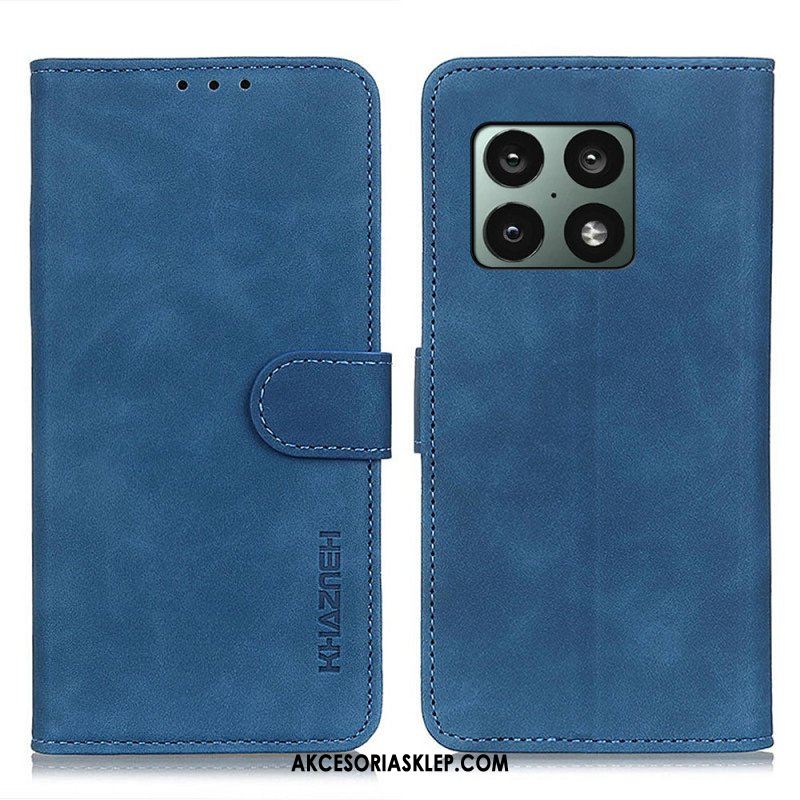 Etui Folio do OnePlus 10 Pro 5G Matowy Efekt Skóry Vintage Khazneh