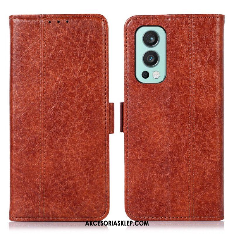 Etui Folio do OnePlus Nord 2 5G Subtelne Przeszycia