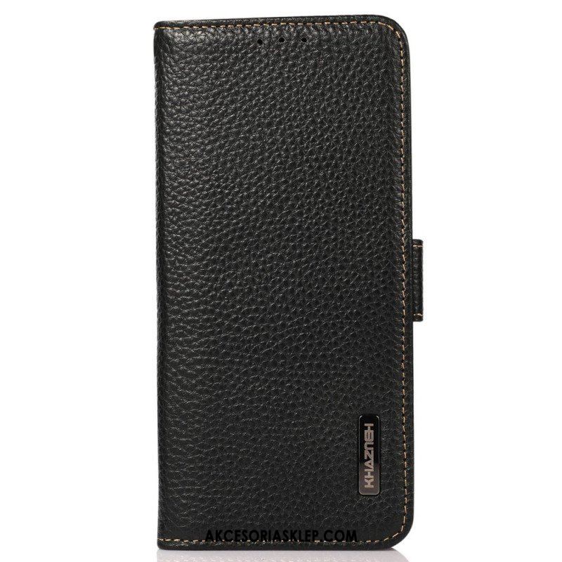 Etui Folio do OnePlus Nord 2T 5G Skóra Liczi Khazneh Rfid