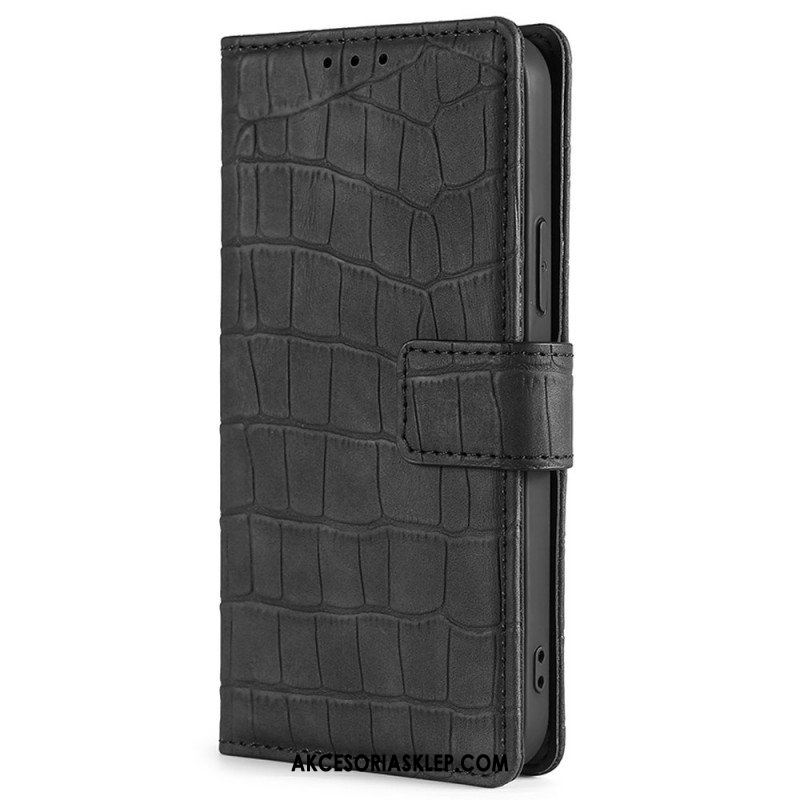 Etui Folio do OnePlus Nord 2T 5G Styl Skóry Krokodyla