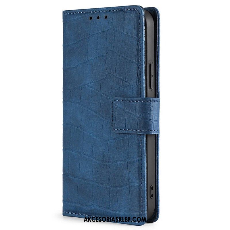 Etui Folio do OnePlus Nord 2T 5G Styl Skóry Krokodyla