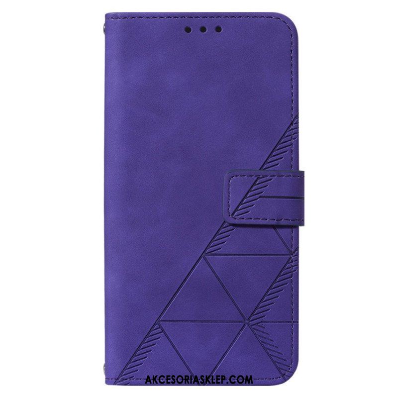 Etui Folio do OnePlus Nord 2T 5G Trójkąty Ze Smyczą