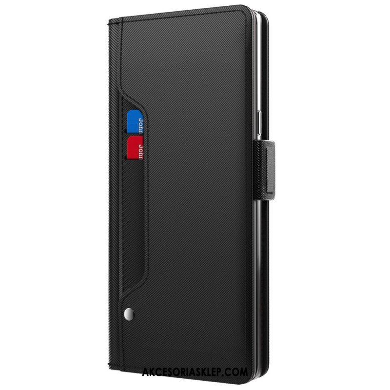 Etui Folio do OnePlus Nord CE 3 Lite 5G Zdejmowane Lusterko I Uchwyt Na Kartę