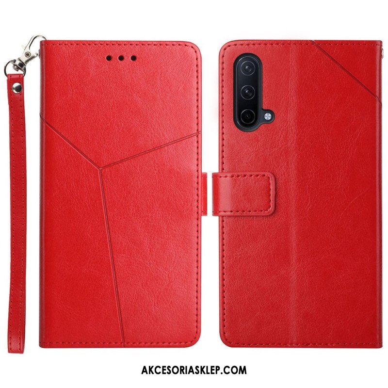 Etui Folio do OnePlus Nord CE 5G Stylowa Skórzana Konstrukcja Geo Y