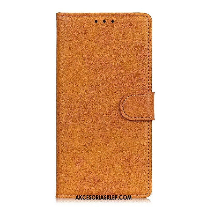 Etui Folio do Oppo A16 / A16s Retro Matowy Efekt Skóry